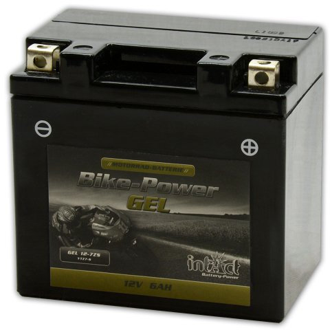 intAct - GEL MOTORRADBATTERIE Bike-Power GEL12-7Z-S. Ersetzt YTZ7S, YTZ7V, YTZ8V. Motorradbatterie 12V 6Ah 120A. Maße: 113x70x105mm. Mit bis zu 30% mehr Startleistung.