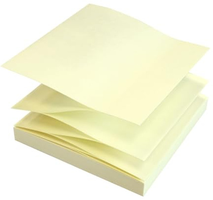 Informationsanteckningar 75x75mm Z gul block ett ark 100