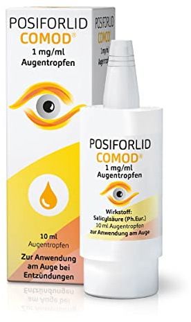 POSIFORLID COMOD® Augentropfen bei Lidrandentzündung, mit Salicylsäure,10ml | bei unspezifischer Bindehautentzündung & Lidrandentzündung, gegen gerötete, gereizte Augen, ohne Konservierungsmittel
