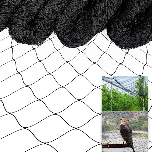 Filet robuste à mailles fines - 15,24 x 15,24 m - Filet de jardin - Filet pour arbres fruitiers - Filet de volaille pour fermes, viticulture et verger - 6 x 6 cm