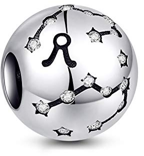 NINGAN die Zwillinge 12 Sternzeichen Geburtstag Anhänger – 925 Sterlingsilber Anhänger für Armband & Halskette – Ideale Geburtsgeschenke für Frauen & Freundinnen