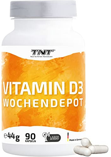 TNT Vitamin D3 5600 I.E. (90 Kapseln) • Vitamin D hochdosiert • Sonnenvitamin mit Depot-Wirkung