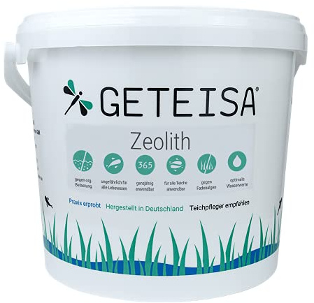 GETEISA Zeolith Wasseraufbereiter, natürlicher Phosphatbinder & Nitrat-Senker für klares Teichwasser, Teichwasseraufbereiter 4 Kg