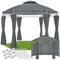 tectake® Gazebo da Giardino Deluxe, Gazebo Esterno Resistente con Teli Laterali, Gazebo da Esterno Regolabile, Gazebo Impermeabile, Resistente ai Raggi UV, Design Elegante - Antracite