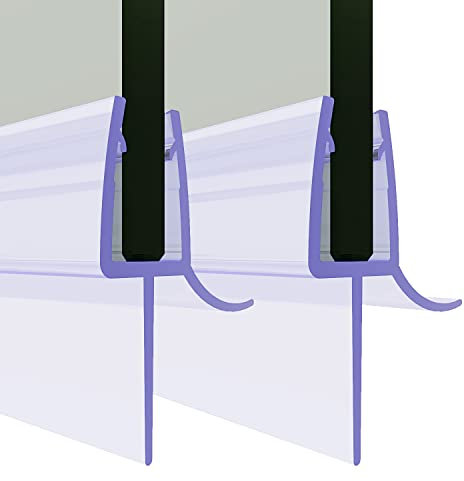 SONNI Goma Mampara Ducha 2x80cm Ajustable Junta Mampara Ducha Bañera Baño Puerta Adecuado para Cristal 5mm 6mm Fácil Montaje