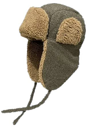 XINCHI Fliegermütze Herren Russenmütze Damen Winterhut Weich Wintermütze Warm Russische Mütze Winddicht Strickmütze Flauschig Plüsch Damenmütze Ohrenschützer Pilotenmütze Super Dick Fellmütze Outdoor