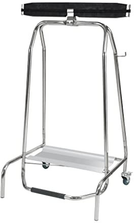 METRO Professional Müllbeutelhalter, Edelstahl, 59 x 43.5 x 97 cm, Silber/schwarz