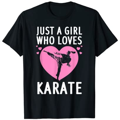 Funny Karate For Women Girls Karate Black Belt Martial Arts T-Shirt