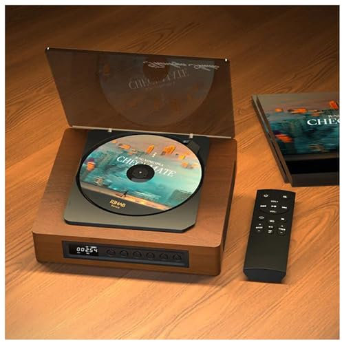 SUZLAZYR Lecteur CD Portable - Lecteur CD Bluetooth rétro Haut-parleurs HiFi intégrés, Télécommande, Prise en Charge du câble d'entrée AUX et USB, Lecteur de Musique pour la Maison et la Voiture