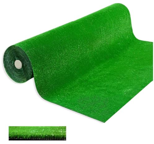 Erba Sintetica 7mm Drenante In 50 Misure Prato Verde Sintetico Artificiale Tagliabile Rotolo 1x2 Mt