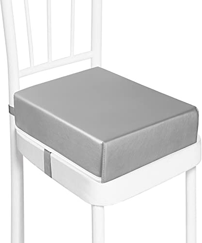 Asiento elevador para mesa de comedor para niños pequeños, silla elevadora portátil de poliuretano resistente al agua para que los niños pequeños coman, cojín elevador de asiento desmontable con