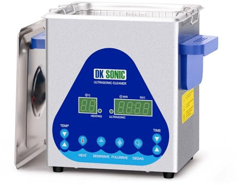 DK SONIC 2L 60W Ultrasonic Cleaner, Jewelry Cleaner with Heater & Timer, Digital Control for Jewelry, Eyeglasses, Chains, Watches(Includes Basket)