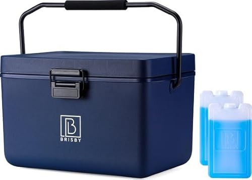 Brisby Kühlbox 12 Liter - Kühlbox ohne Strom, 40 Stunden kühl, Inklusive 2 große Kühlelemente 200ML, mit Schneidbrettern, vielseitige cool Box, 22 x 33 cm