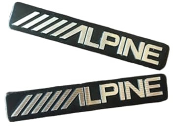 YSRWTBBA 10x /////Alpine ALPNE Auto Hallo-fi Lautsprecher Audio Lautsprecher Abzeichen Stereo Emblem Aufkleber Auto Styling Dekoration, einfach abziehen und abzi