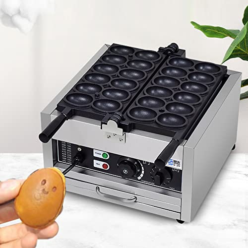 vhdurike Commercial Egg Breads Maker Machine, Nonstick Electric Cake Waffle Maker, 1800W Egg Bubble Waffle Iron, for Home and Restaurants