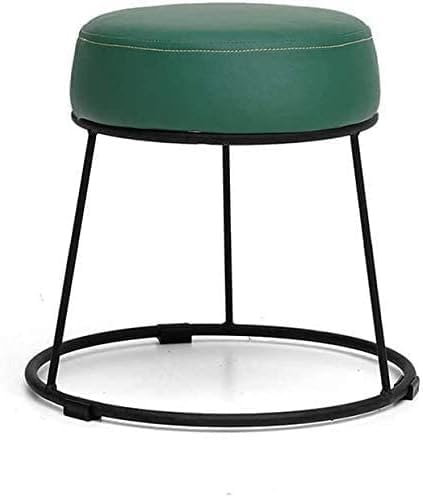 SZSXYBZ Schuhbank Fußhocker Ottomane, Gepolsterte Ottomane Pu-Leder Fußstütze Wickelschuhhocker Für Make-Up Esszimmer Frisierstuhl/Kgrün