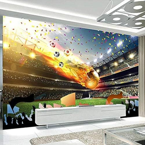 XLMING A Football 3D Wallpaper Living Room Sofa Bedroom Dining Room Home Decoration Wall-350cm×256cm