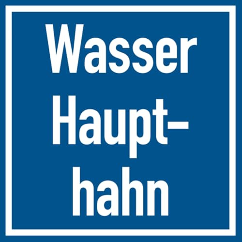 Dreifke® Hinweisschild, Wasser Haupthahn, Aluverbund, 200 x 20-200x200x2 mm Aluverbund | 1 Stk