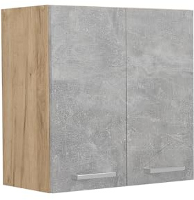 Vicco Pensile da cucina R-Line, Calcestruzzo, 60 cm, per la libera combinazione all'interno di sistemi cucina modulari
