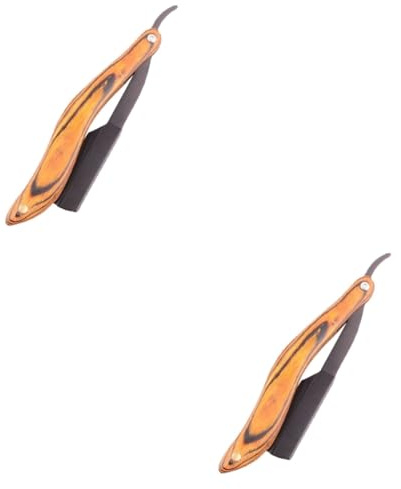 FRCOLOR 2 Piezas Afeitadora Plegable Hoja Única Women Maquinillas De Afeitar Para Hombres Tijeras Cuerpo Maquinilla De Afeitar Pararse De Afeitar Para Hombres Cera Acero Inoxidable
