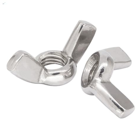 Edelstahl-Flügelmuttern, Teile Schmetterlingsmutter, Handdreh-Festzieher-Hardware-Muttern, Befestigungselemente, Handschrauben-Flügelmutter (20Pcs M8)