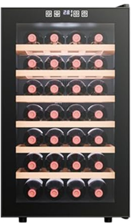 Kindevieft Cave à vin Autonome avec écran Tactile et Affichage numérique de la température, réfrigérateur indépendant pour Cave à vin 28Bottle
