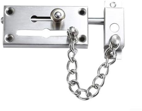 Cadena de puerta resistente con cerradura para mayor seguridad y seguridad infantil en hogares