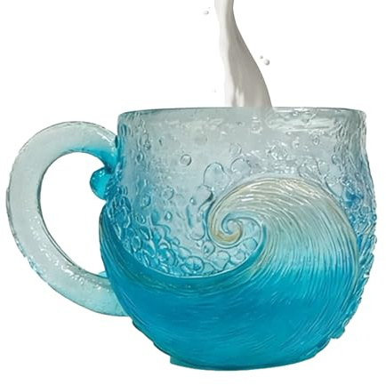 da caffè costiera – Contenitore in da 350 ml | Bicchieri a tema mare | d'acqua | Porta bevande fredde | Cocktail Whisky Birra Vino Liquore Succo Soda, Cucina di Casa Bar Patio