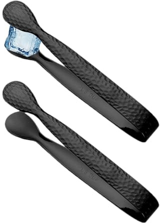 Kustimantu Lot de 2 petites pinces à sucre en acier inoxydable - Pince de service pour la maison - Pour tranches de citron, barman à la maison, de thé, boulangerie, restaurant, hôtel, club