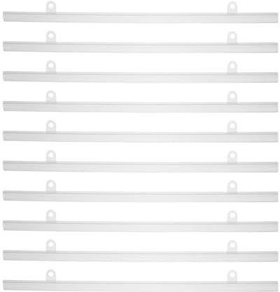 CAXUSD 15 ganci per scorrimento: striscia per poster da 50 cm con anello - binario per poster in PVC per espositori per negozi al dettaglio, porta cartelli per centri commerciali