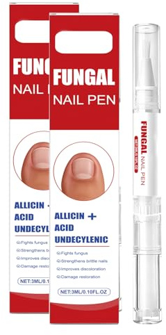 Fungabeam Stylo antifongique pour les ongles et les mains Mycose des Ongles, Soin des Pieds pour Éliminer les Champignons – Aide à Améliorer l'Apparence des Ongles Épis ou Décoloré (2PC)