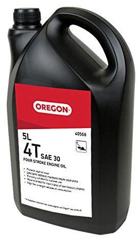 Oregon 4-Stroke Engine Oil, Semi Synthetic Motor Oil for Garden Tools, SAE 30 Universal, Lubricating, Anti Corrosion, Protects & Boosts Performance, 4 T, 5 Litres (40568)
