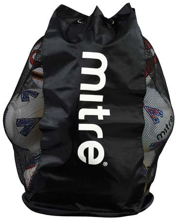New Mitre Mesh Ball Carrying Sack Multisports Draw Cord Balls Carry Bag