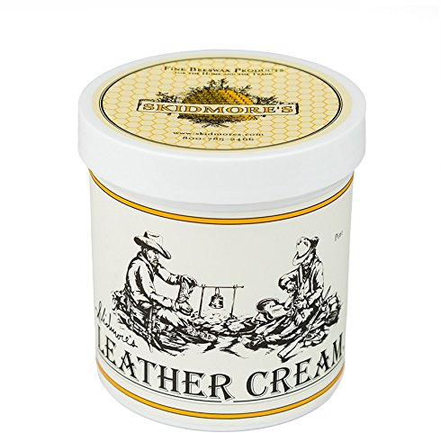 Skidmore’s Original Leather Cream | 100% Natural Non Toxic Water Repellent Formula is a Cleaner and Conditioner | Repair a Saddle, Riding Boots, Jacket, Gloves, Chaps, Tack, Belt,Faux Leather | 1 Pint