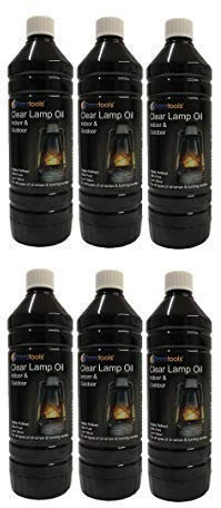 Lamp Oil Clear Refined Torch Oils for Indoor And Outdoor Use 1 Litre 6 Pack