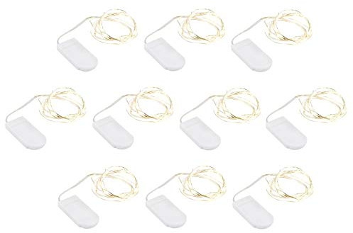 Ideen mit Herz LED-Draht-Licherketten, warmweiß, 20 LEDs, 1m lang, 10 Stück