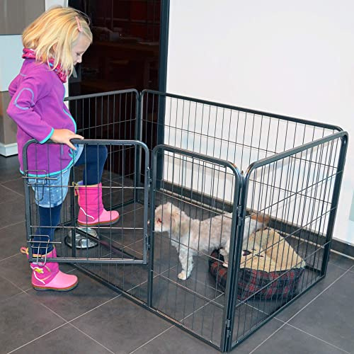 zooprinz Freilaufgehege 70,5 cm – Hundezaun für Welpen & Hunde | Freilaufgehege mit 70,5 cm Höhe für Welpen und Hunde – Dog Run für drinnen, draußen, Garten & flexible Aufstellung