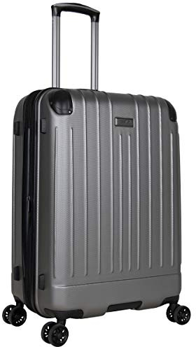 Kenneth Cole REACTION Flying Axis 24 Hardside Expandable 8-Wheel Spinner Check-Size Luggage, Silver