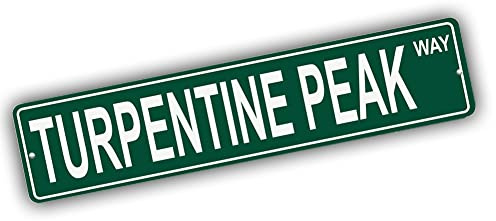 Oregon Mountains Pick Your Mountain Compatible/Replacement for Turpentine Peak United States Mountain Aluminum Metal Tin Street Sign Style Home Decor For Man Cave Poker Tavern Game Room