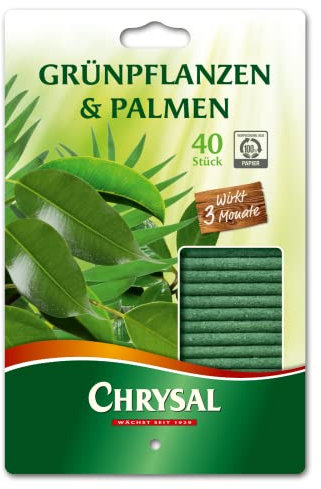 Chrysal Grünpflanzen & Palmen Düngestäbchen - 40 Stück