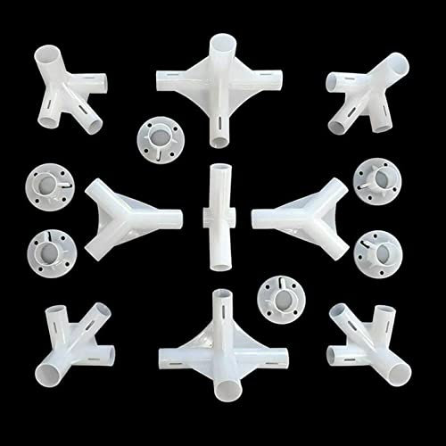 SMTHOME 15 Stück Ersatzteile für 3 x 6 m Pavillon, Markise, Zeltfüße, Eck-Mittelverbinder, 25/19 mm Pavillon, DIY Fix Rohrverschraubung