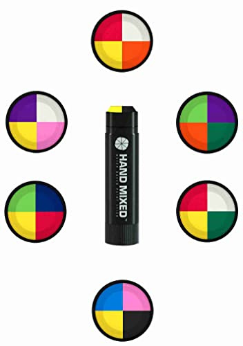 Handmixed Marker für Kunst - Vierfarbig - Wachsstift auf Wasserbasis - deckt auf allen Oberflächen - schnelltrocknend - für kreative Aktivitäten, verschiedenen Farbtöne (Set - 6 Stück)