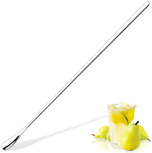 YUNAI Rührlöffel mit 19.2 cm Langer Griff, Barlöffel aus Edelstahl, Eistee-Kaffee-Cocktail-Rührlöffel für Eis, Getränke, Dessert, Zuhause, Küche, Büro, Teelöffel, Eislöffel, Lange löffel