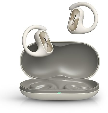 1MORE Fit SE S30 Open-Ear True Wireless Bluetooth Headphones with 4 Microphones for Clear Calls, Split Design with Earhooks, IPX5, 30H Playtime, Compatible with iPhone & Android (White)