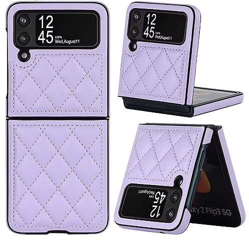 Ufgoszvp Hülle Case für Motorola Razr 40, Premium Lederhülle Dünne Ledertasche Handyhülle mit Handytasche Ständer Flip Schutzhülle Kompatibel mit Motorola Razr 40 Handy Hüllen lila