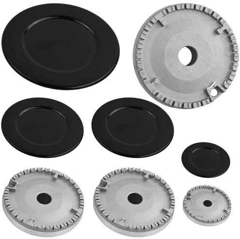 Natuce 4 pcs Chapeaux de Brûleurs, Brûleur Cuisinière à Gaz, Chapeau de Couronne de BrûLeur à Gaz, pour Plaques de Cuisson Ariston, Indesit, Samet, Nardi