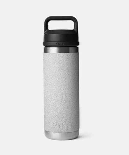 YETI Rambler 18 oz Bottle, Leakproof, Vacuum Insulated, Stainless Steel with Chug Cap, Grey Stone
