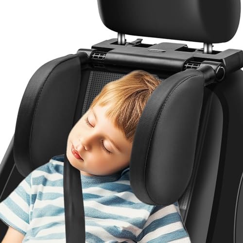 KopfstüTze Auto Kinder, 180 Grad Verstellbares Nackenkissen für Kinder, Nackenstütze Auto für Kinder und Erwachsene, Stützt Kopf und Nacken, Schnelle Montage und Demontage, Ideal für Lange Fahrten