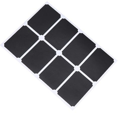 OFFSCH 10blätter Beschreibbare Pvc Kreidetafel Aufkleber Schwarz Abwischbare Etiketten Für Gläser Gewürzdosen Und Küche Kreative Tafelaufkleber Für Lehrer Party Deko Und Vorratsorganisati