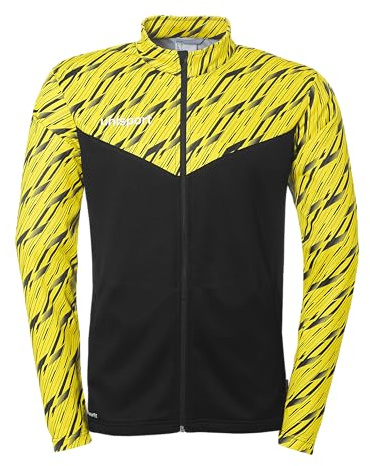 uhlsport fotboll progressive 28 poly herrjacka träningsjacka sportjacka sweatshirtskjorta utan huva med ståkrage och fickor med dragkedja